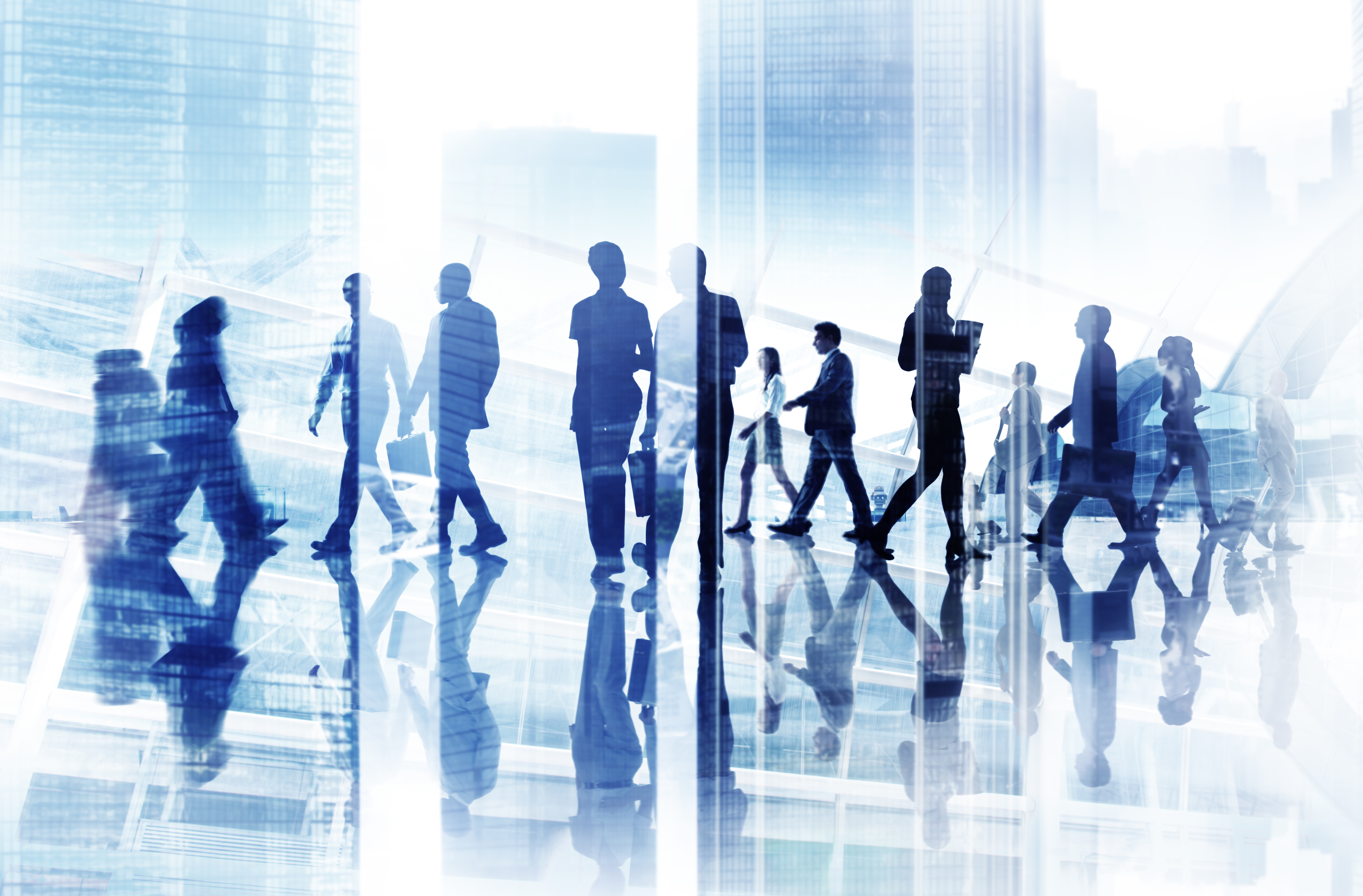 Abstract Image of Business People's Busy Life